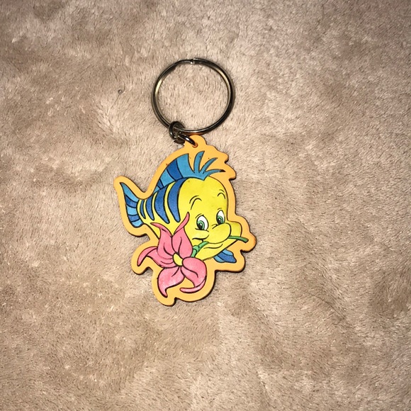 Disney Accessories Disney Flounder From Little Mermaid Keychain